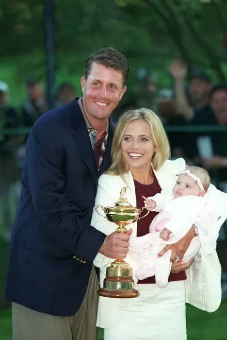 Framed Print : Phil Mickelson, Amy & Baby Framed Print : Phil Mickelson, Amy & Baby