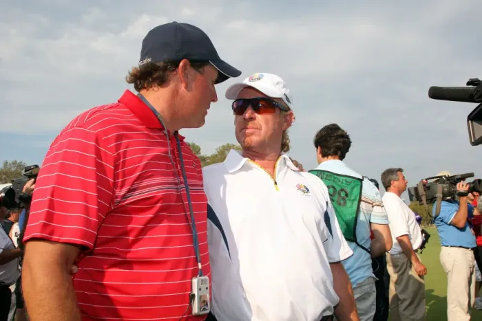 Framed Print : Phil Mickelson & Jimenez Framed Print : Phil Mickelson & Jimenez