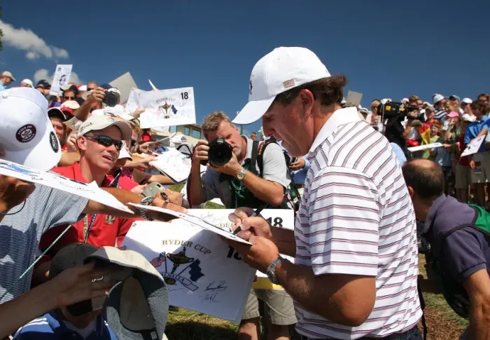 Framed Print : Phil Mickelson Signs Autographs Framed Print : Phil Mickelson Signs Autographs
