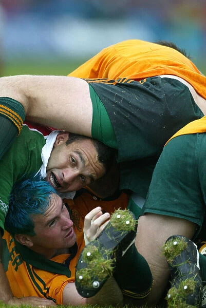 Players Collapse In Scrum