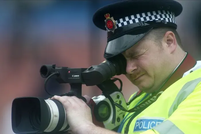 Framed Print : Police Cameraman Framed Print : Police Cameraman
