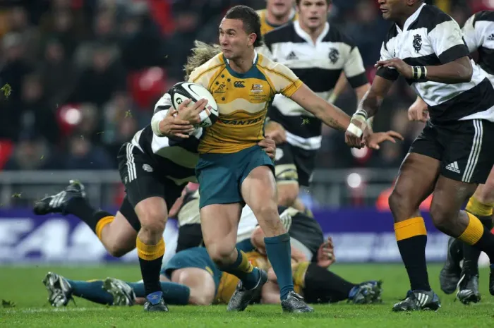 Framed Print : Quade Cooper & Francois Steyn