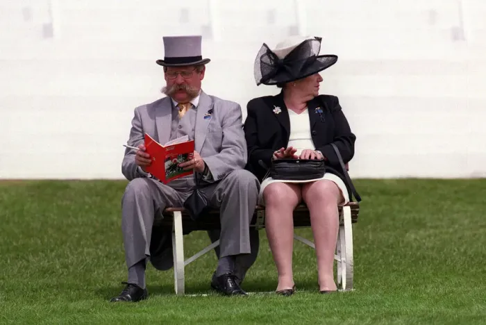 Framed Print : Race Goers At Epsom Derby Framed Print : Race Goers At Epsom Derby