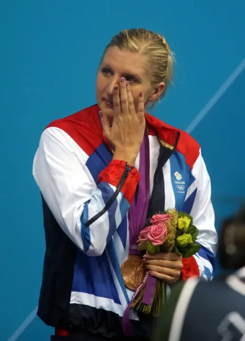 Framed Print : Rebecca Adlington Cries At Ceremony
