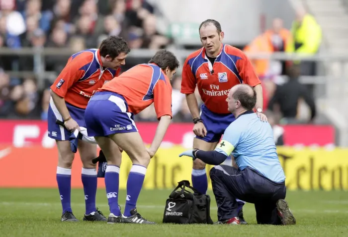 Framed Print : Referee Romain Poite Injury Framed Print : Referee Romain Poite Injury