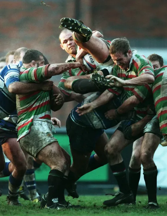 Framed Print : Richard Cockerill Is Tackled Framed Print : Richard Cockerill Is Tackled