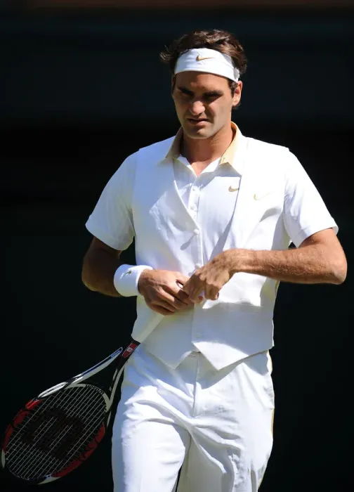 Framed Print : Roger Federer Removes Waist-Coat Framed Print : Roger Federer Removes Waist-Coat