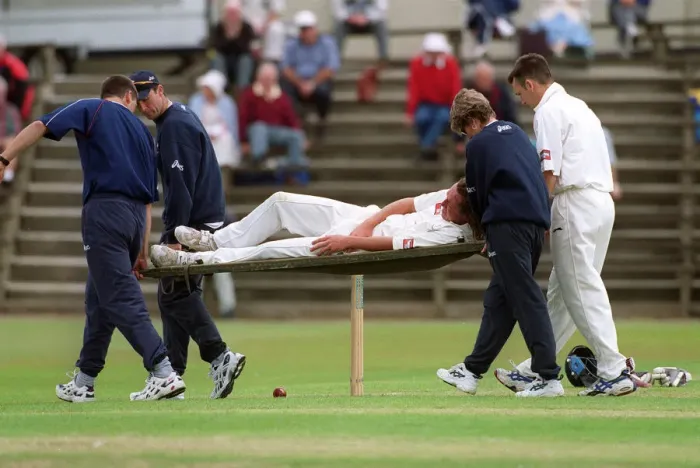 Framed Print : Ryan Sidebottom Carried Off Framed Print : Ryan Sidebottom Carried Off