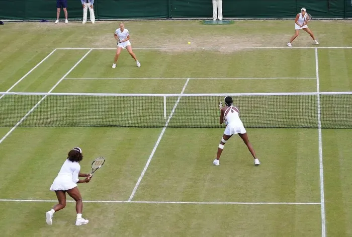 Framed Print : Sabine Lisicki, Aleksandra Wozniak, Serena Williams & Venus