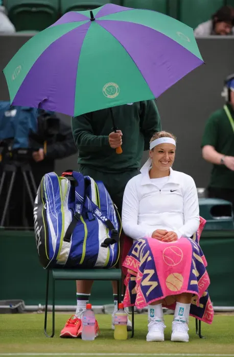 Framed Print : Sabine Lisicki Under Umbrella Framed Print : Sabine Lisicki Under Umbrella