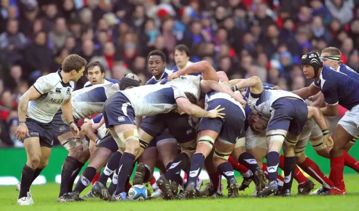 Framed Print : Scotland V France Scrum Framed Print : Scotland V France Scrum