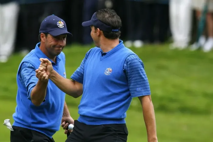 Framed Print : Sergio Garcia & Jose Maria Olazabal Framed Print : Sergio Garcia & Jose Maria Olazabal