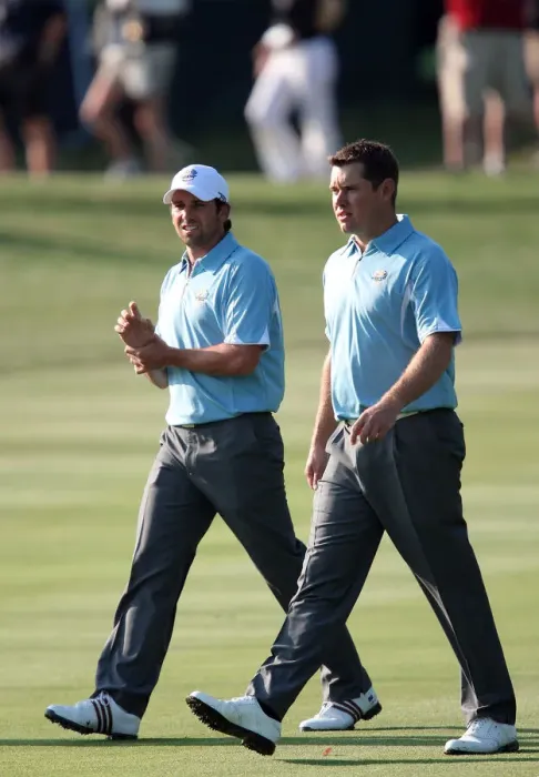 Framed Print : Sergio Garcia & Lee Westwood