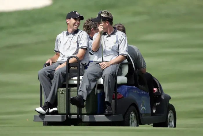 Framed Print : Sergio Garcia & Luke Donald