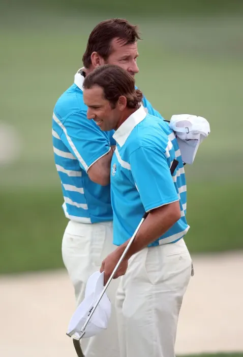 Framed Print : Sergio Garcia & Nick Faldo Framed Print : Sergio Garcia & Nick Faldo