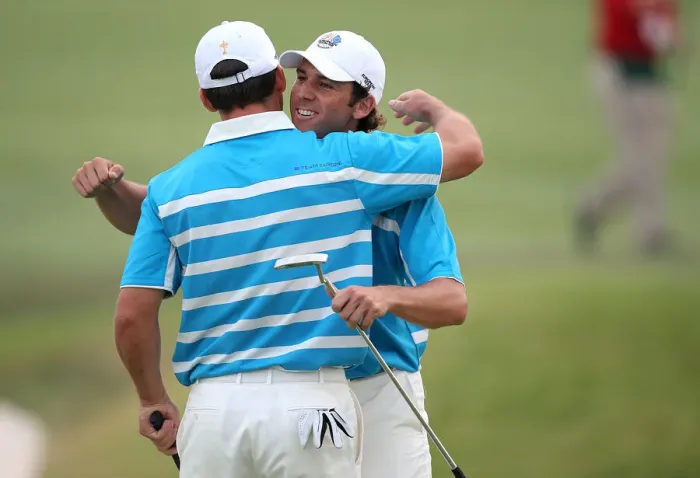 Framed Print : Sergio Garcia & Paul Casey Framed Print : Sergio Garcia & Paul Casey