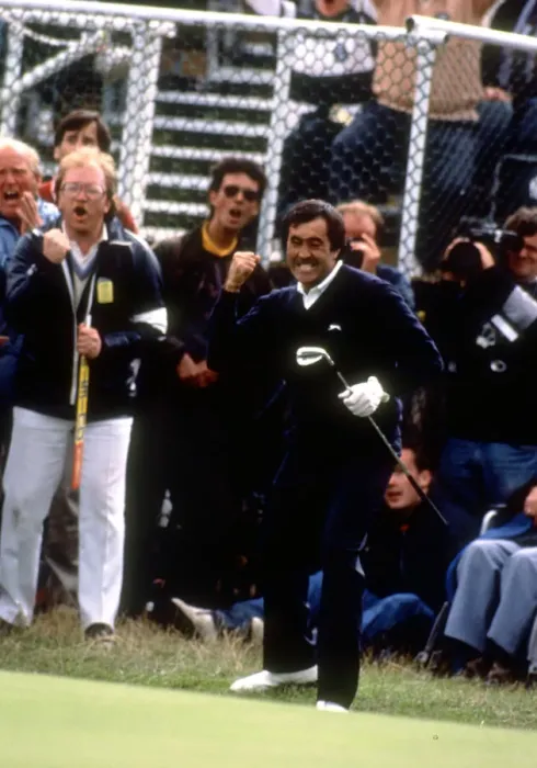 Framed Print : Seve Ballesteros On 18th Green