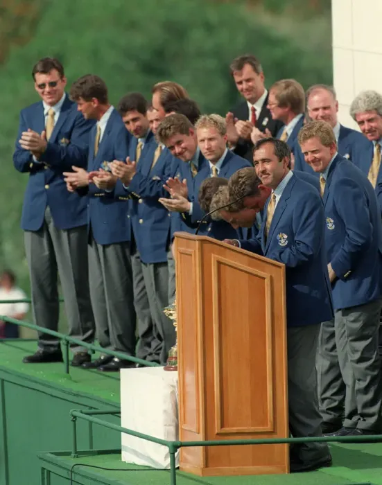 Framed Print : Seve Introduces Euro Team Framed Print : Seve Introduces Euro Team