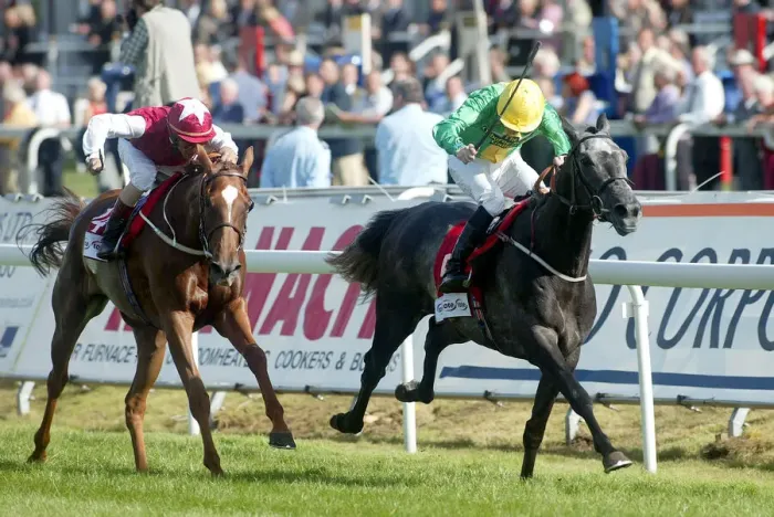Framed Print : Shabernak Ridden By J.P.Spencer St Leger Festival Doncaster Racecourse