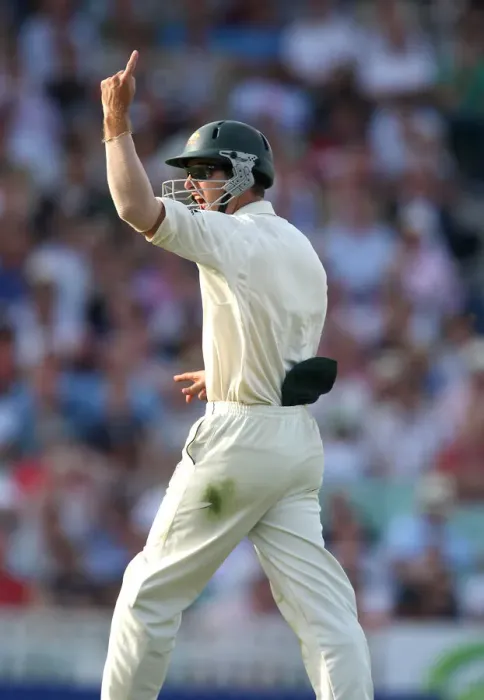 Framed Print : Simon Katich Celebrates Trott Wicket