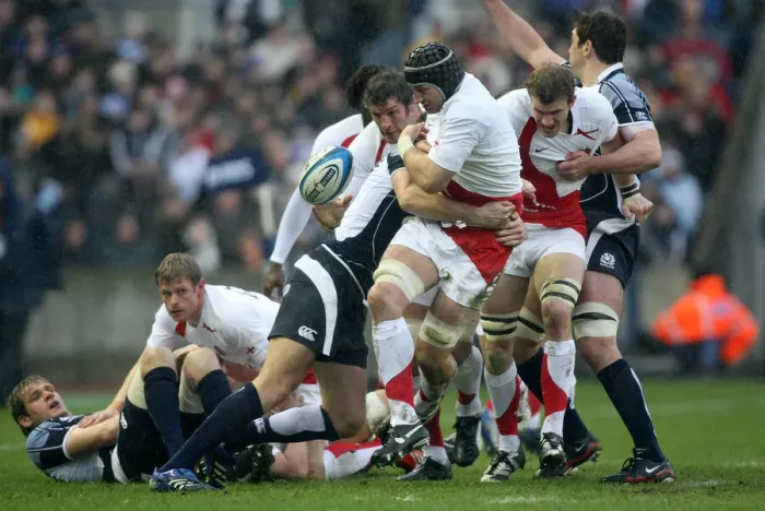 Framed Print : Steve Borthwick Spills The Ball Framed Print : Steve Borthwick Spills The Ball