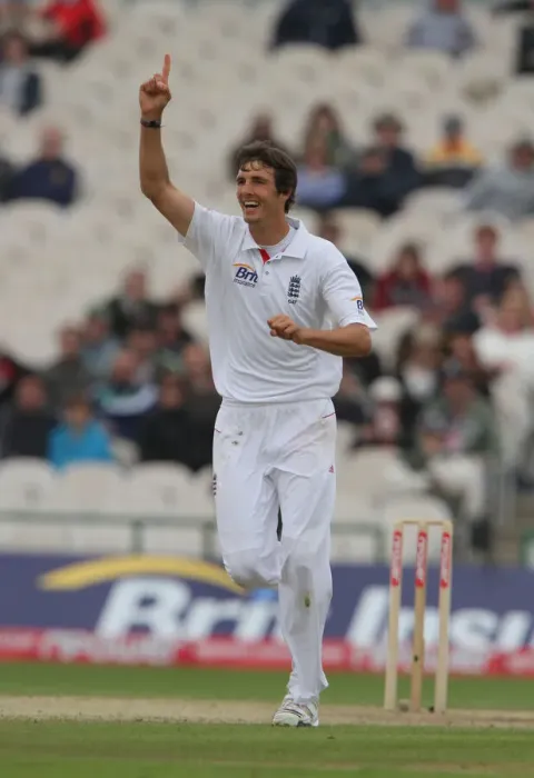 Framed Print : Steven Finn Celebrates His Fourth Wicket Framed Print : Steven Finn Celebrates His Fourth Wicket