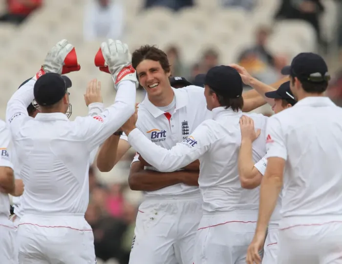 Framed Print : Steven Finn & Players Celebrate Framed Print : Steven Finn & Players Celebrate