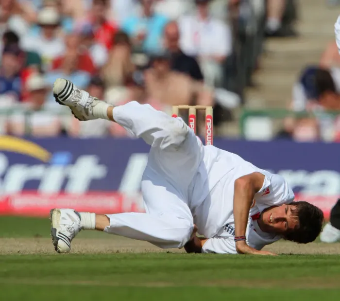 Framed Print : Steven Finn Takes A Tumble Framed Print : Steven Finn Takes A Tumble