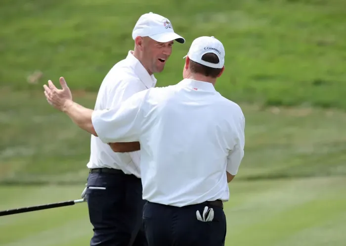 Framed Print : Stewart Cink & Chad Campbell