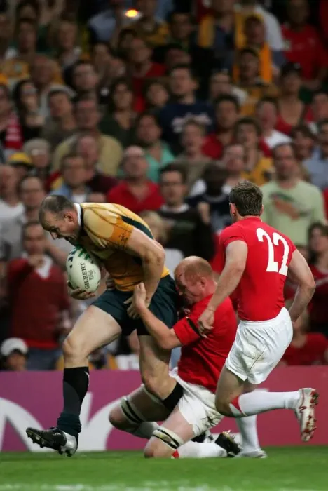 Framed Print : Stirling Mortlock Goes Over To Score Try