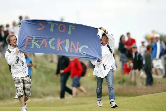 Framed Print : Stop Fracking Protesters