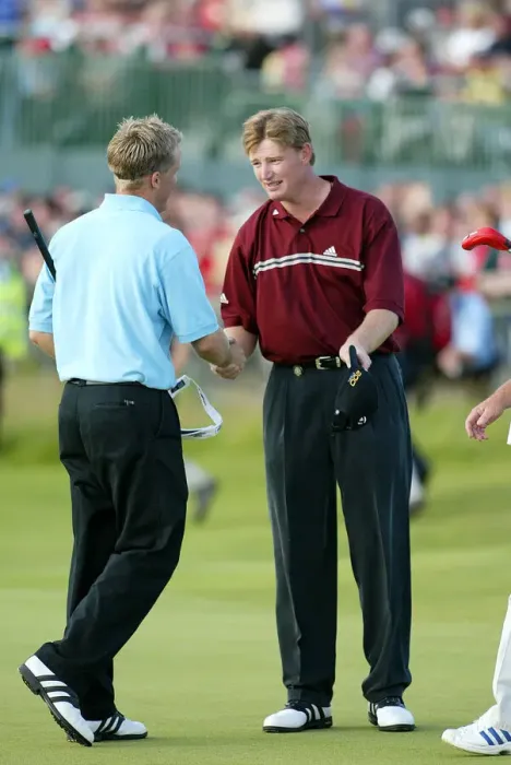 Framed Print : Stuart Appleby & Ernie Els Framed Print : Stuart Appleby & Ernie Els