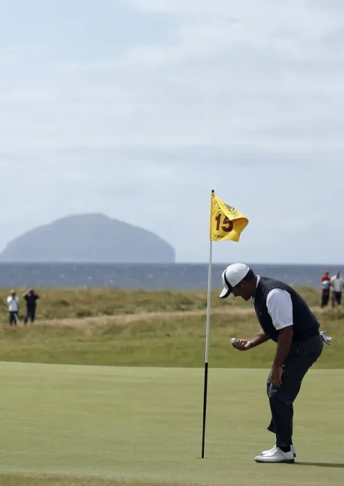 Framed Print : Thomas Levet Picks Out His Ball After Hole In One On 15th Framed Print : Thomas Levet Picks Out His Ball After Hole In One On 15th