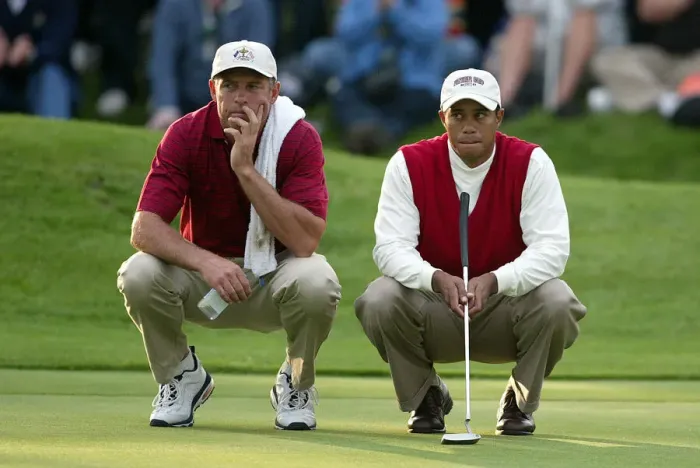 Framed Print : Tiger Woods & Caddie