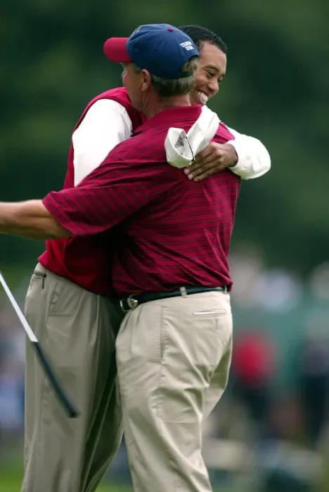 Framed Print : Tiger Woods & Loves Caddie