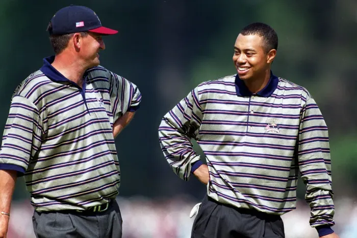Framed Print : Tiger Woods & Steve Pate Framed Print : Tiger Woods & Steve Pate