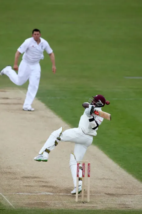 Framed Print : Tim Bresnan Bowls To Wicket To Edwards In The 2nd Test Framed Print : Tim Bresnan Bowls To Wicket To Edwards In The 2nd Test