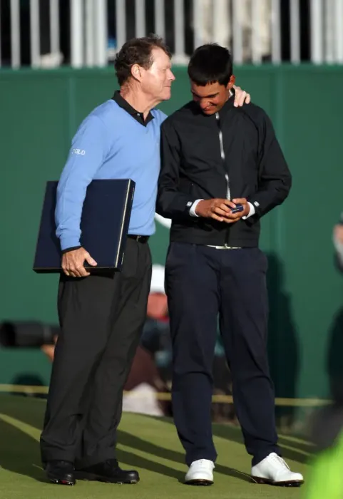 Framed Print : Tom Watson & Matteo Manassero Framed Print : Tom Watson & Matteo Manassero