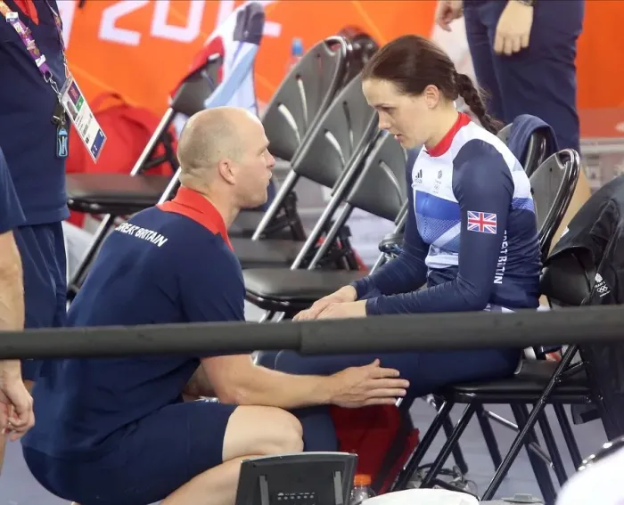 Framed Print : Victoria Pendleton & Dave Brailsford