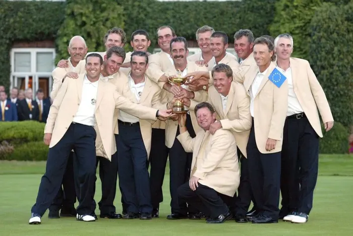 Framed Print : Victorious European Team Framed Print : Victorious European Team