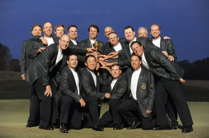 Framed Print : Victorious Usa Ryder Cup Team
