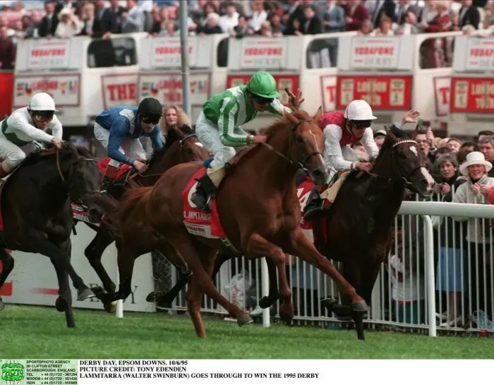 Framed Print : Walter Swinburn Wins The Derby Framed Print : Walter Swinburn Wins The Derby