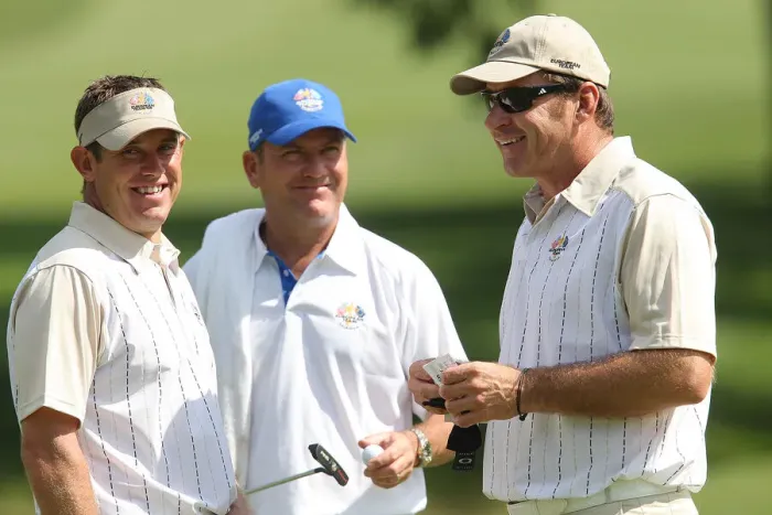 Framed Print : Westwood & Faldo Chatting