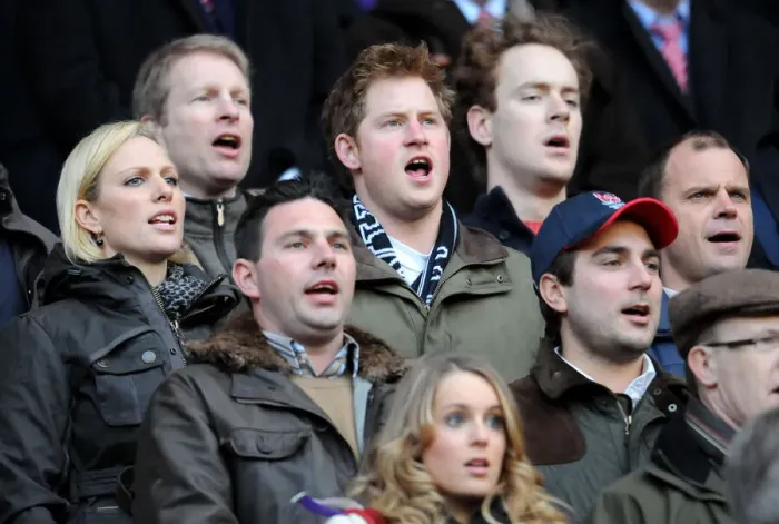 Framed Print : Zara Phillips & Prince Harry During National Anthem Framed Print : Zara Phillips & Prince Harry During National Anthem