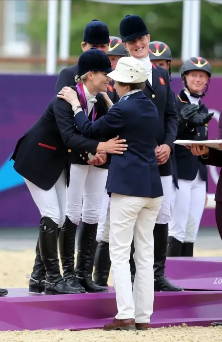 Framed Print : Zara Phillips Receives Her Medal From Her Mother, The Prince Framed Print : Zara Phillips Receives Her Medal From Her Mother, The Prince