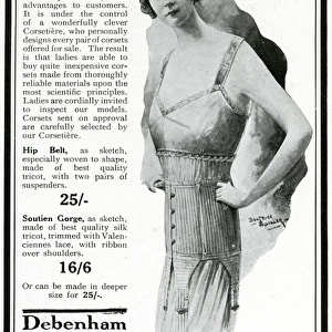 Advert for Debenham & Freebody corsets 1915