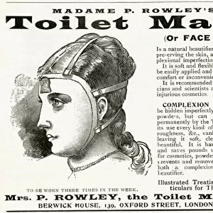 Advert for Madame P. Rowleys Toilet Mask 1895