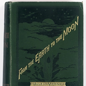 Book cover design, From the Earth to the Moon