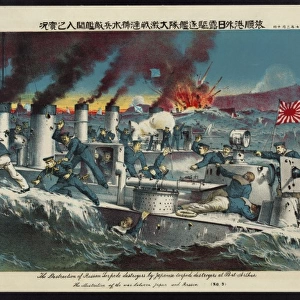 The destruction of Russian torpede sic destroyers by Japanes