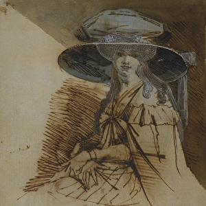 Mrs Fuseli in a Large Hat; verso, Mrs. Fuseli in a Hat